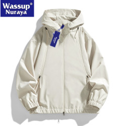 WASSUP Nuraya潮牌山系戶外防水沖鋒衣男秋季寬鬆外套青少年夾克
