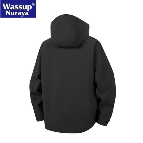 WASSUP Nuraya潮牌美式戶外三防連帽沖鋒衣男山系徒步登山服夾克