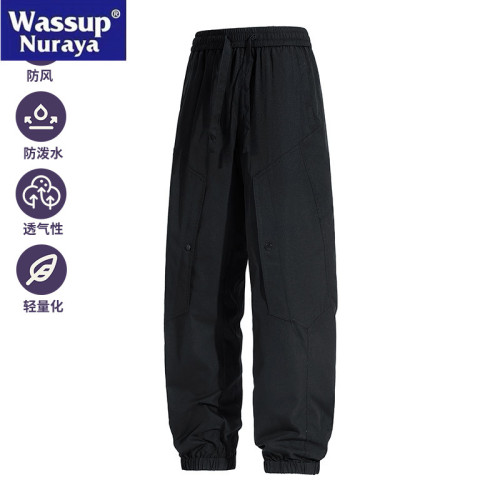 WASSUP Nuraya潮牌工裝休閒褲男沖鋒褲戶外登山春夏青年束腳長褲