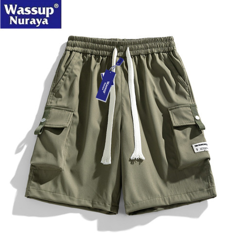 WASSUP Nuraya潮牌工裝短褲男夏季寬鬆休閒速乾學生運動薄五分褲