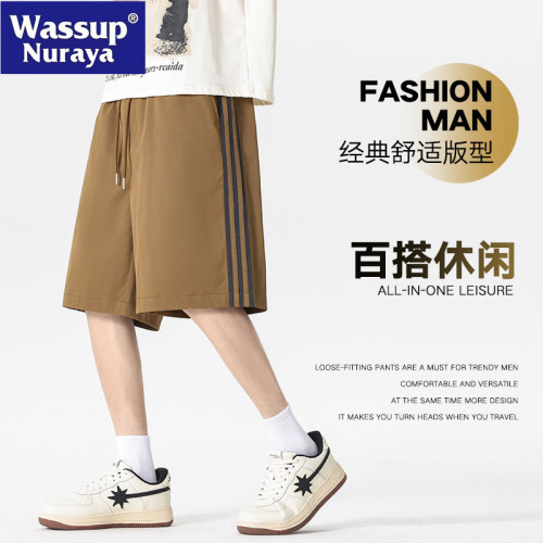 WASSUP NURAYA短褲男夏季外穿籃球運動跑步休閒寬松夏天五分褲子