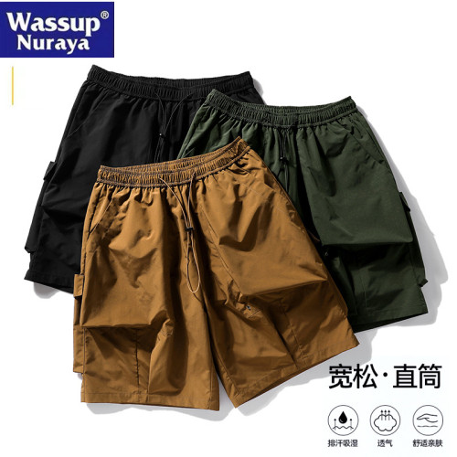 WASSUP Nuraya潮牌夏季戶外速乾工裝短褲男青年寬松休閒五分褲子