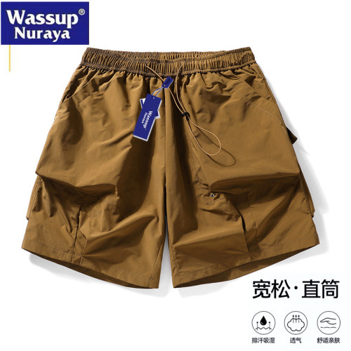 WASSUP Nuraya潮牌夏季戶外速乾工裝短褲男青年寬松休閒五分褲子