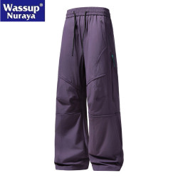 WASSUP Nuraya潮牌戶外沖鋒工裝褲男春季防水登山側鏈運動休閒褲