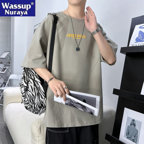 WASSUP NURAYA短袖t恤男士夏季2025新款寬松速乾休閒青年學生半袖
