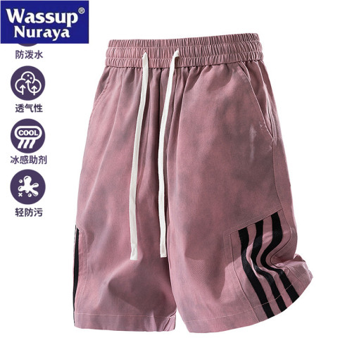 WASSUP Nuraya潮牌美式紥染短褲褲男2025新款夏季寬松百搭五分褲