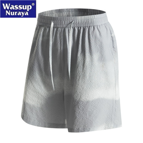 WASSUP Nuraya潮牌夏季短褲男戶外休閒速乾紥染運動寬鬆五分中褲