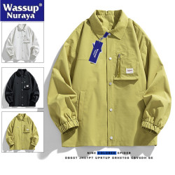 WASSUP Nuraya潮牌美式外套男2025春秋寬松翻領夾克學生休閒上衣
