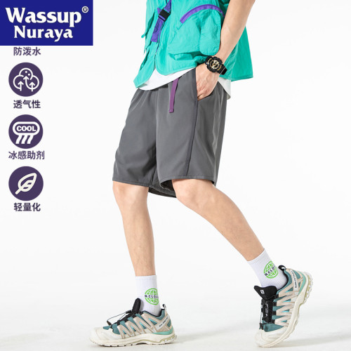 WASSUP NURAYA工裝短褲男夏季日系休閒寬松冰絲速乾青年五分中褲