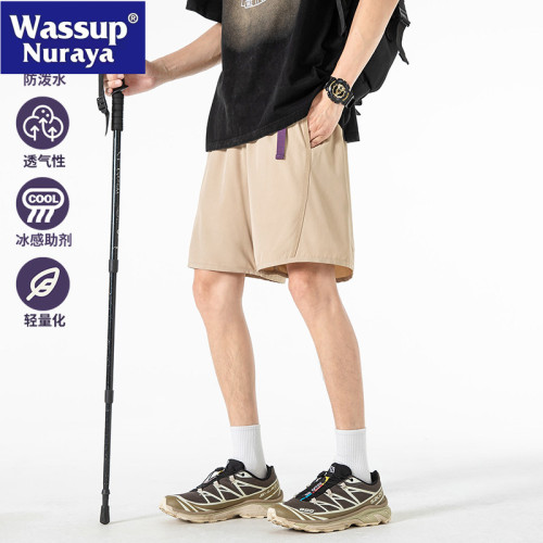 WASSUP NURAYA工裝短褲男夏季日系休閒寬松冰絲速乾青年五分中褲