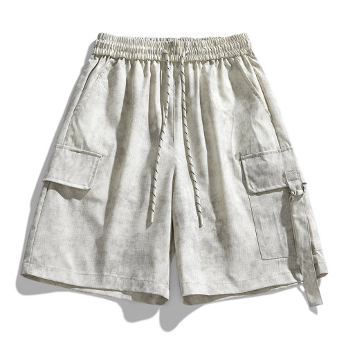 WASSUP Nuraya潮牌大碼冰絲短褲男寬鬆美式速乾沙灘青年五分褲子