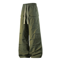 WASSUP Nuraya潮牌工裝褲男士春夏直筒休閒傘兵褲寬鬆休閒沖鋒褲