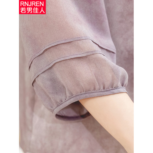 中老年女裝夏季襯衫媽媽裝長袖襯衣老年女裝春夏裝奶奶裝上衣服