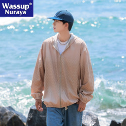 WASSUP NURAYA防曬衣男女2025春秋寬鬆休閒日常防紫外線連帽外套