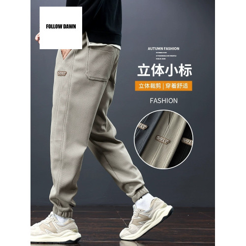 男士運動褲春秋季2025新款日系潮牌褲子男休閒束腳抽繩衛