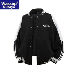 WASSUP Nuraya潮牌撞色棒球領夾克男女款青少年帥氣百搭休閒外套