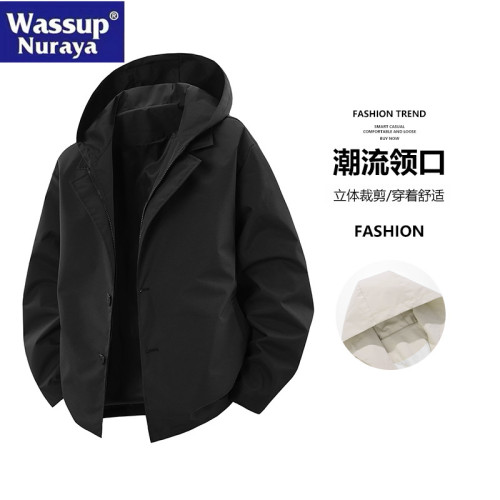 WASSUP Nuraya潮牌2025新款連帽夾克男士春秋季美式戶外機能外套
