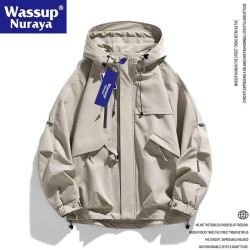 WASSUP Nuraya潮牌戶外工裝痞帥夾克男士休閒時尚戶外情侶沖鋒衣