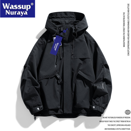 WASSUP Nuraya潮牌戶外工裝痞帥夾克男士休閒時尚戶外情侶沖鋒衣