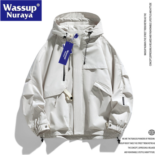 WASSUP Nuraya潮牌戶外工裝痞帥夾克男士休閒時尚戶外情侶沖鋒衣