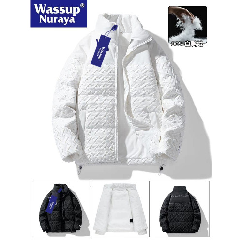 WASSUP Nuraya潮牌新國標90%白鴨絨男士立領羽絨服冬季棉衣外套男