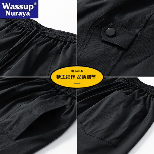 WASSUP Nuraya潮牌日系工裝短褲男夏季薄款寬松速乾青少年五分褲
