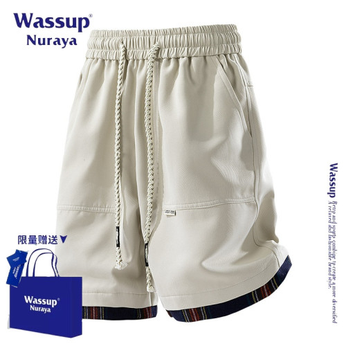 WASSUP NURAYA美式復古短褲男夏季新款潮牌寬松休閒百搭五分褲子