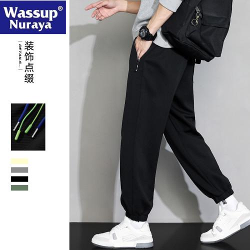 WASSUP NURAYA休閒褲男春秋青少年潮牌寬鬆青年學生百搭束腳長褲 WASSUP NURAYA休閒褲男春秋青少年潮牌寬鬆青年學生百搭束腳長褲