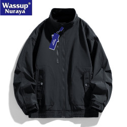 WASSUP Nuraya潮牌外套男春秋2025新款高級感休閒飛行員青年夾克