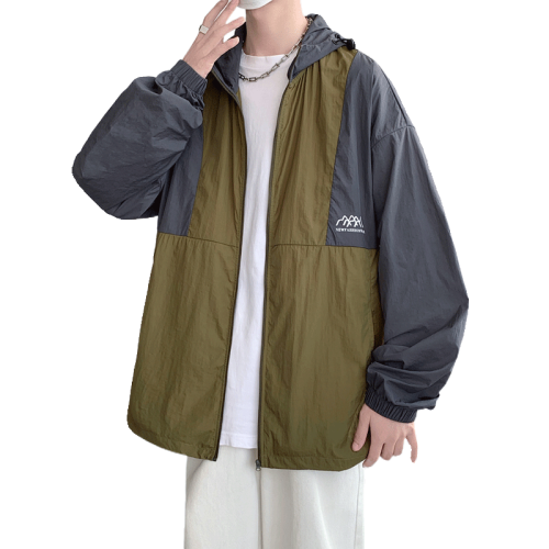 WASSUP NURAYA防曬衣男夏季薄款沖鋒外套青年潮牌透氣冰絲防曬服