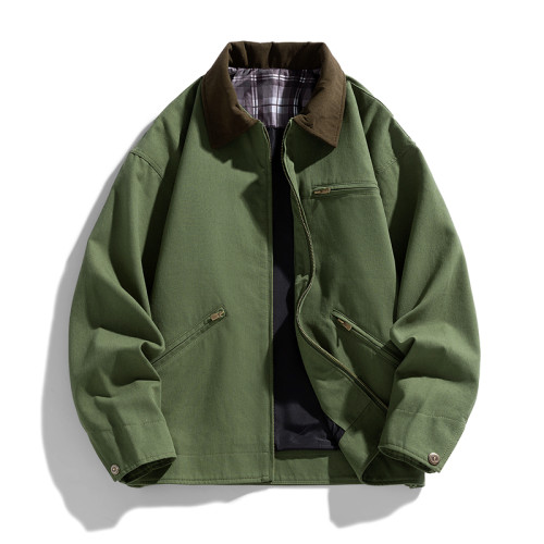 WASSUP Nuraya潮牌工裝夾克春秋復古寬鬆外套休閒百搭繙領棒球服