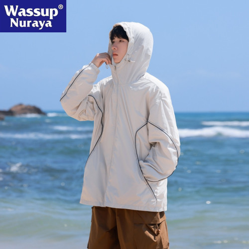 WASSUP NURAYA春夏新款男女同款UPF50+防紫外線時尚寬鬆防曬衣