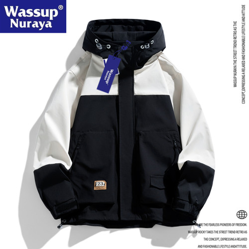 WASSUP Nuraya潮牌2024春季新款夾克男工裝風衣山系青年情侶外套