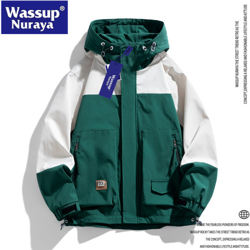 WASSUP Nuraya潮牌2024春季新款夾克男工裝風衣山系青年情侶外套