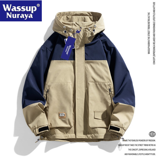 WASSUP Nuraya潮牌2024春季新款夾克男工裝風衣山系青年情侶外套
