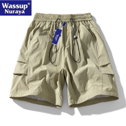 WASSUP Nuraya潮牌2025夏季新款工裝褲男寬鬆冰感短褲五分休閒褲