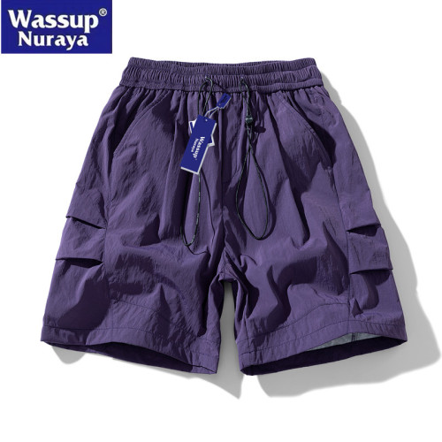 WASSUP Nuraya潮牌2025夏季新款工裝褲男寬鬆冰感短褲五分休閒褲
