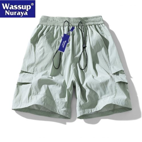 WASSUP Nuraya潮牌2025夏季新款工裝褲男寬鬆冰感短褲五分休閒褲
