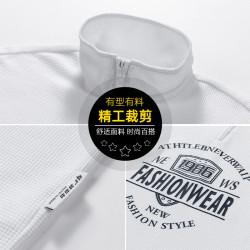 WASSUP NURAYA半拉鍊polo衫短袖男夏大碼美式半袖上衣學生帥氣t恤