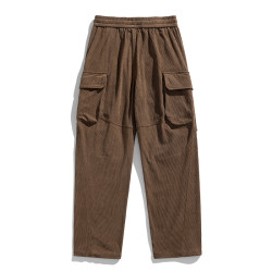 WASSUP Nuraya潮牌春秋燈芯絨直筒褲男高級感寬鬆休閒長褲衛褲男