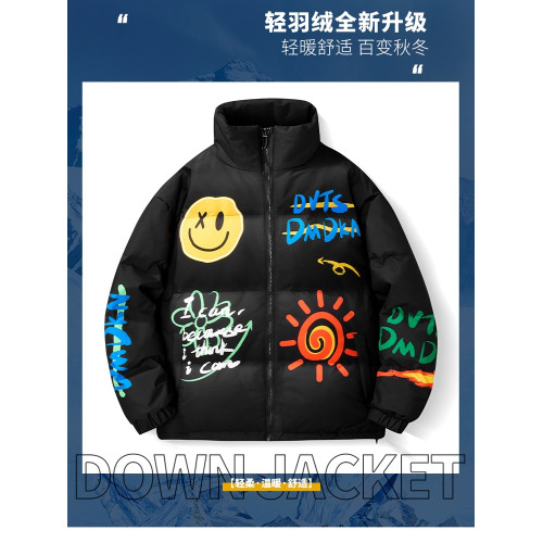 WASSUP Nuraya潮牌小惡魔羽絨服男冬季青少年學生立領白鴨絨外套