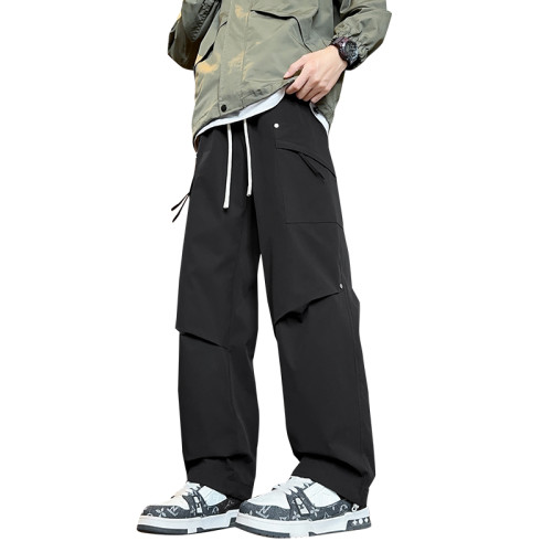 WASSUP NURAYA美式工裝褲男春秋2025新款寬鬆痞帥直筒男休閒長褲