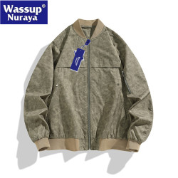 WASSUP Nuraya潮牌美式外套男秋冬季潮流棒球服寬松情侶休閒夾克