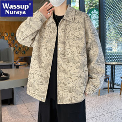 WASSUP NURAYA燈芯絨外套男款春秋季2025新款寬松大碼青少年夾克