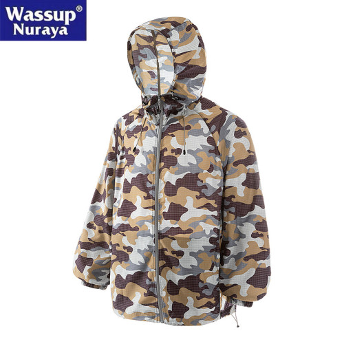 WASSUP Nuraya潮牌紥染連帽防曬衣男2025新款冰絲薄款情侶防曬服