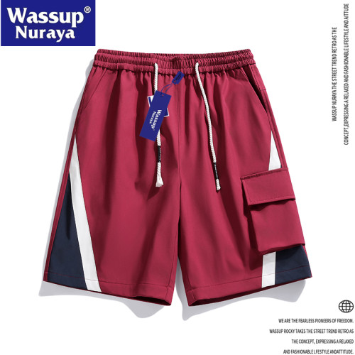 WASSUP Nuraya潮牌美式工裝短褲男款夏季新款休閒運動五分沙灘褲