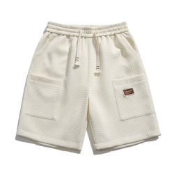 WASSUP NURAYA純棉短褲男戶外休閒運動五分褲夏季復古青年中褲子