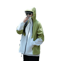 WASSUP NURAYA戶外三防沖鋒衣男春秋季連帽美式寬松百搭帥氣外套