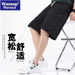 WASSUP NURAYA2024夏季新款工裝褲冰絲日系五分褲休閒褲潮流短褲