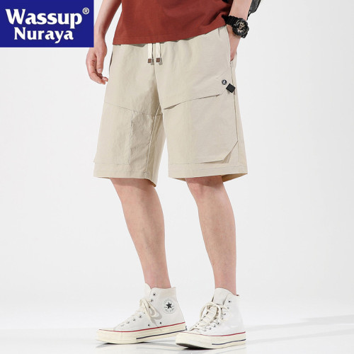 WASSUP NURAYA2024夏季新款工裝褲冰絲日系五分褲休閒褲潮流短褲